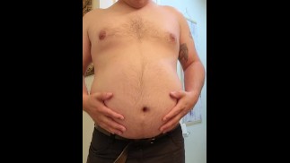 & stuffed belly... I need a feeder so bad to enlarge my belly,breasts,ass,nipples please!!