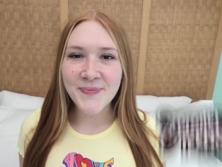 Redheaded teen with freckles and red pubic hair sucks cock hot homemade movies
