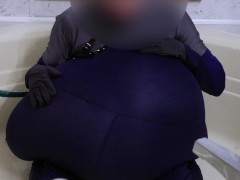 WWM - XL Blue Dress Chest and Belly Inflation