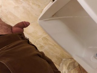 pee on, solo male, public bathroom, pissing