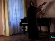 Preview 2 of Fitness milf and bdsm model Alex Zothberg nude oiled whipping by the piano 1 trailer