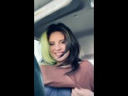 Preview 1 of Shego Milf masturbates in public in car