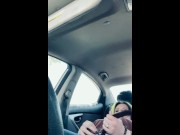 Preview 2 of Shego Milf masturbates in public in car