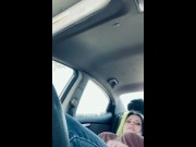 Preview 3 of Shego Milf masturbates in public in car
