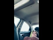 Preview 5 of Shego Milf masturbates in public in car