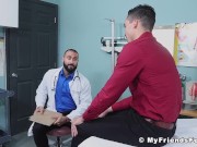 Preview 1 of Kinky doctor Rikk York fucks Amone Bane feet while he jerks