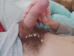 Jerking off and cumming on me