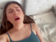 Preview 2 of Lily stop sitting on phone and jump on my dick like a bitch