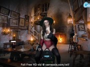 Preview 1 of Sexy Teen Cosplay as Harry Potter - Hermione Granger Rides Sybian Till Massive Climax