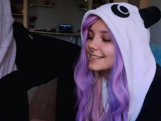 Cute_Girl with Purple Hair Is Delighted with MyPenis