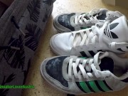 Preview 3 of Big cumshot on Adidas sneakers