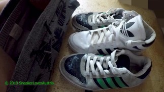 Big cumshot on Adidas sneakers