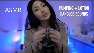 ASMR WET CREAMY SOUNDS 😛 LOTION ON CONDOM MIC 💦🧴 PUMPING, HEAD MASSAGE