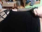 Preview 1 of Russian shemale loves to play with her foreskin