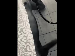 She was staring at my dick while I shower