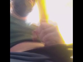 Horny Filipino Twink Jerking off while Riding a Public Bus