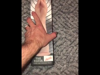 Unboxing & Testing out my new “the Fister” Dildo in my Ass for the first Time & Cum in its Palm too