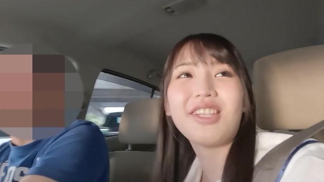 Cute Japanese Idol①Access the back Red.suddenly Gave me Blowjob & Handjob in the Car.