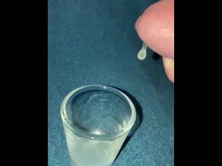shot glass, solo male, exclusive, masturbation