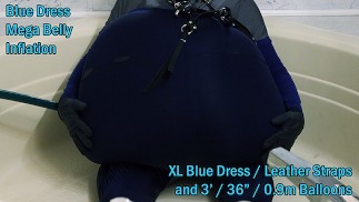 WWM - Blue Dress Mega Belly Inflation