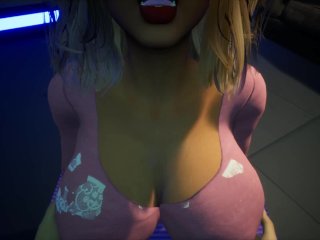 3d cartoon, sexy, huge boobs, point of view