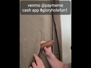 vertical video, gloryhole, blowjob, hung