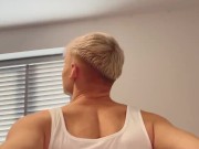 Preview 6 of Sexy Blonde Twink Kai Sucks and Rides a Delicious Thick Cock before Receiving his Facial Reward