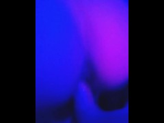 Blue light doggy style POV