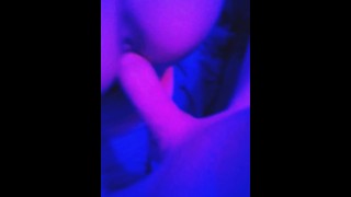 Blue light doggy style POV