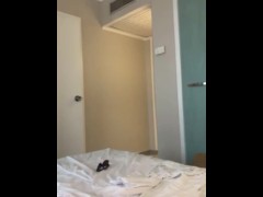 Video MOM and step son shares hotel room with only one bed