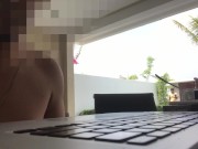 Preview 3 of Cottage Villa Outdoor Roomservice Flash Full nude hot wife.