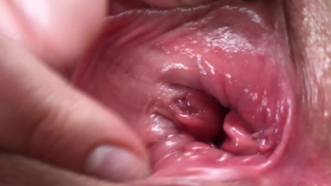 Wet Sounds of Wide Open Pussy. Clit Rubbing Pulsating Orgasm. Close-up.