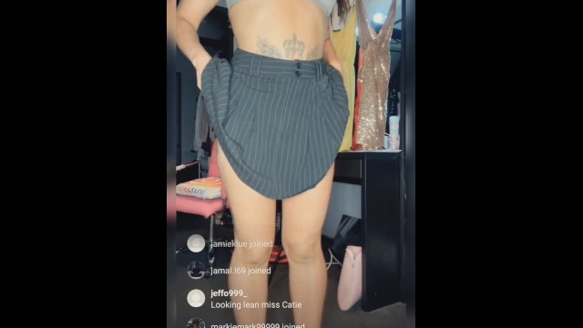 INSTAGRAM SLUT EXPOSES PUSSY AND BOOBS DURING DRESS TRY ON HAUL LIVE (Portrait for Phone)