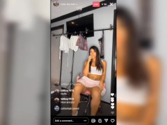 MINI SKIRT TRY ON HAUL LIVE ON INSTAGRAM NO PANTIES (landscape for computers)