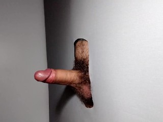 Blonde Male with Peluda Cut Cock comes to Gloryhole to Give me his Milk, Delicious.