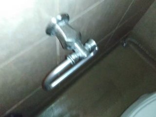 PinkMoonLust Stands to Pee Taco Burrito Shop Public Bathroom Restroom Hairy Bitch Standing Piss Bush