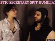 Preview 3 of Sadistic Secretary Spit Humiliation - {HD 1080p} (Preview)