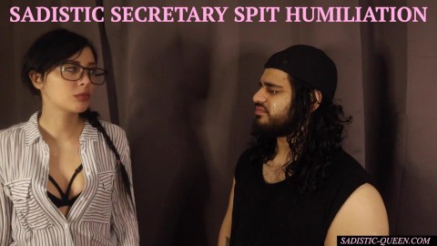 Sadistic Secretary Spit Humiliation - {HD 1080p} (Preview)