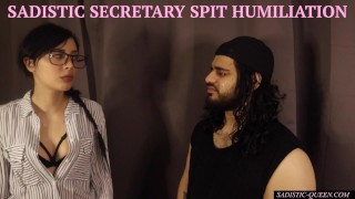 Secretário Sádico Cuspir Humilhação - {HD 1080p} (Visualização)