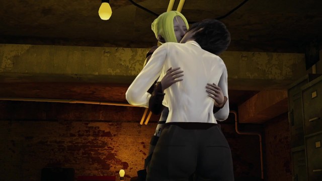 Mikasa throws herself kissing Annie wildly touch tits/cunnilingus/ cumming
