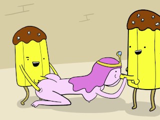Princess Bubblegum é Fodido Por Guardas Bananas