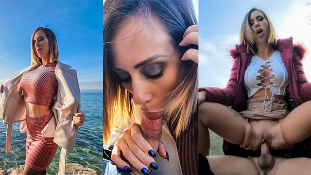 Littleangel84 - Pipe Super Risquée Au Lac Leman et Creampie Dans La Campagne Suisse