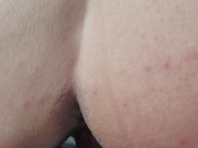 Preview 6 of Cock craving slut with big ass rides dildo and sucks big cock and swallows cum