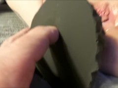 Watch my Pussy Eat a 10.5" Lycan Dildo! Up Close Video! Rainbow Socks!