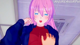 Shikimori-San Geeft Je Een Slordige Pijpbeurt Tot Sperma In De Mond Anime Hentai