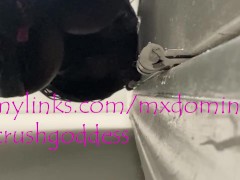 GIANTESS HAS TINY HUMAN CORNERED