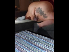 Ssbbw view 2 of 2 super fat huge wet pussy ride dildo big belly obese