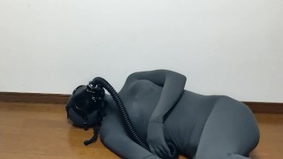 Thick zentai is difficult to wear in layers and gas mask breathing control