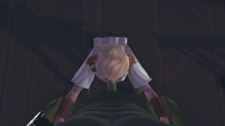 Cute elf sucks orc cock POV