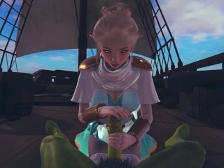 elf, cartoon, handjob, pov